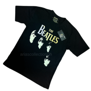 The Beatles Face Black Tshirt