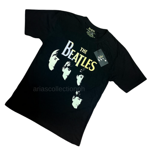 The Beatles Face Black Tshirt